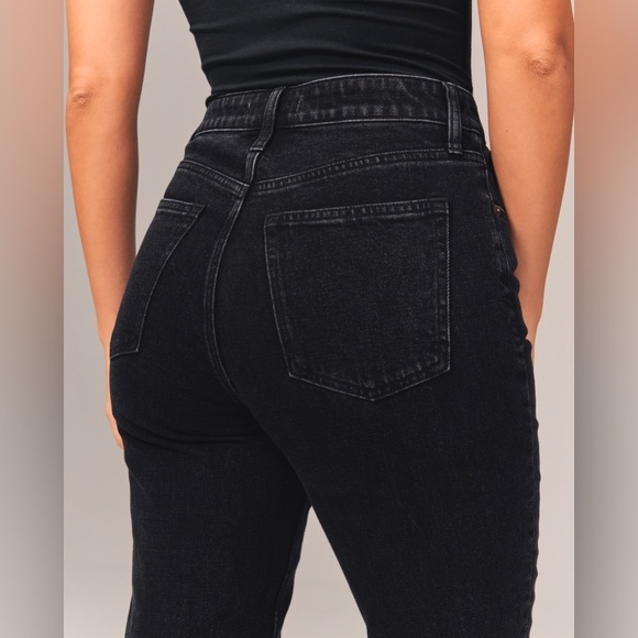 Abercrombie & Fitch Curve Love High Rise Skinny Jean in Black Size 16 (33) - Picture 6 of 13
